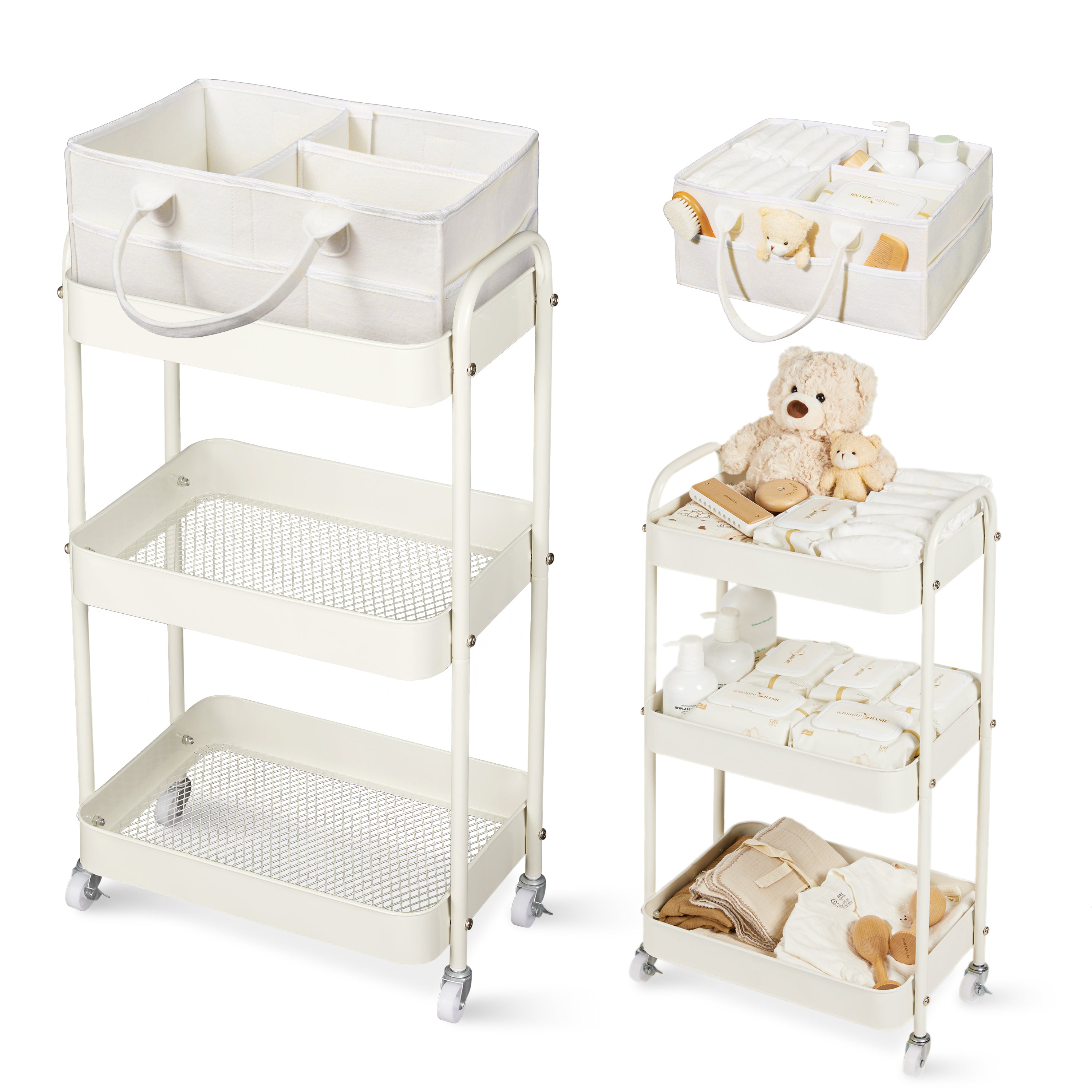 Fortella Baby Diaper Caddy Cart