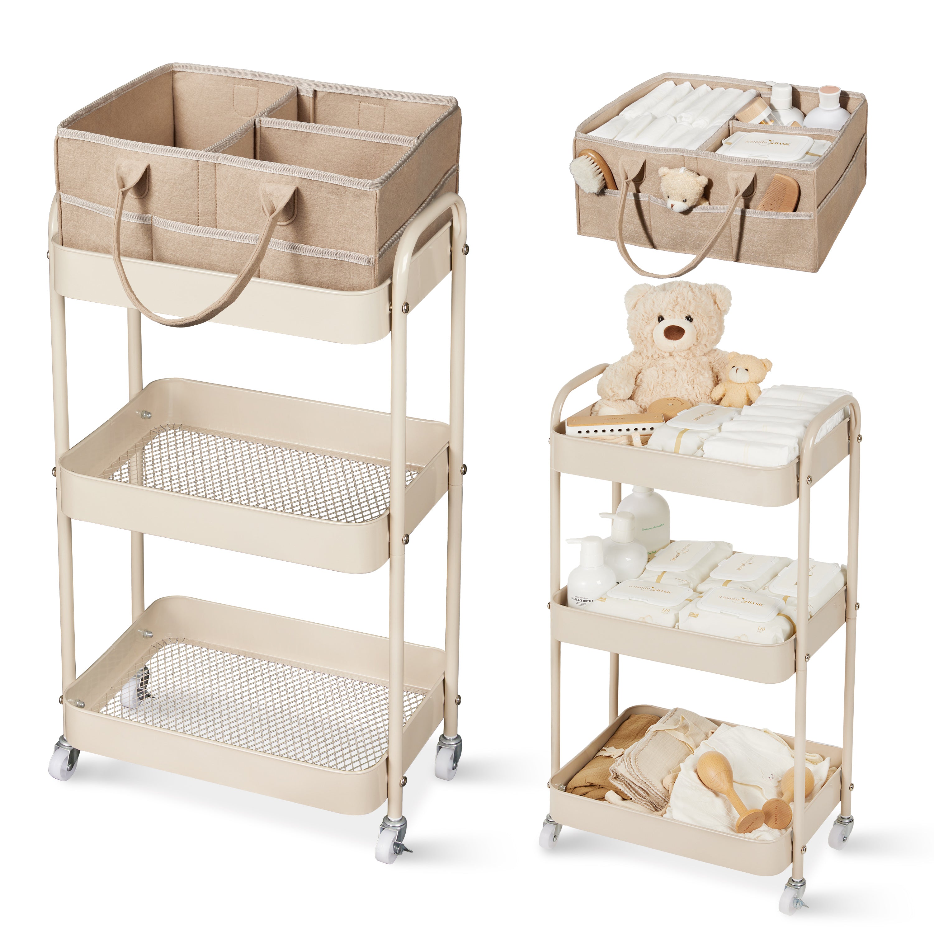Fortella Baby Diaper Caddy Cart