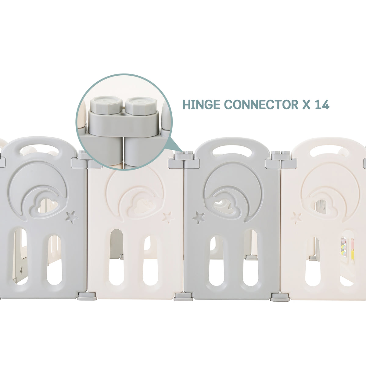 Upper Hinge Connector for Cloud Castle Foldable Playpen (14 Pack)